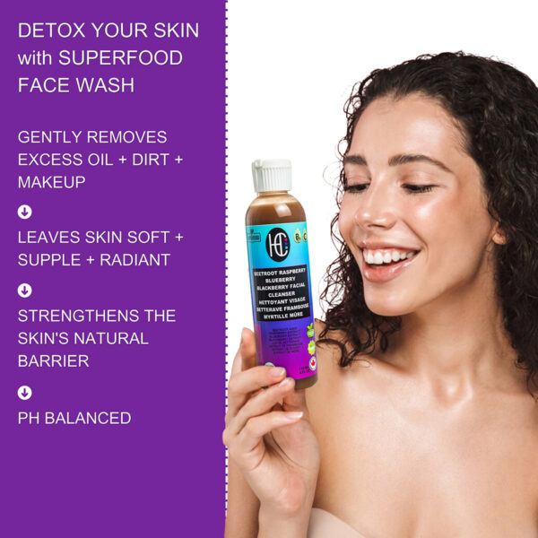 Beetroot Raspberry Blueberry Blackberry Facial Cleanser (118mL) - Image 4