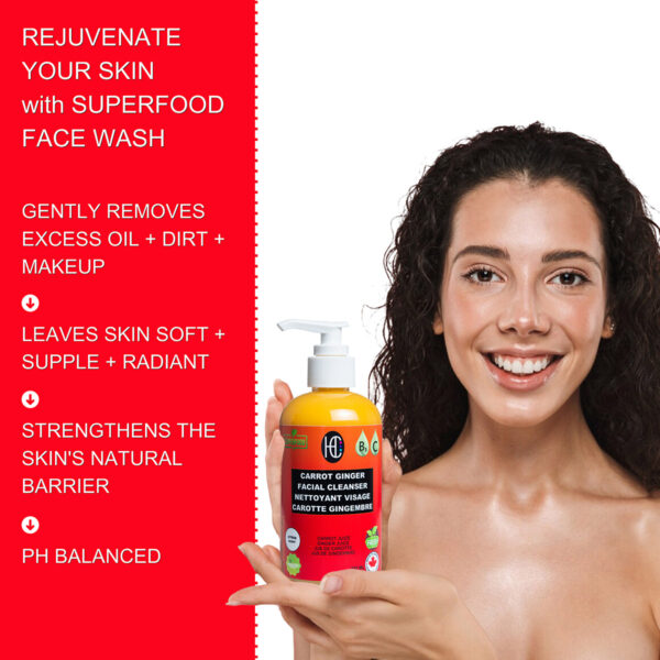 Carrot Ginger Facial Cleanser (237mL) - Image 4