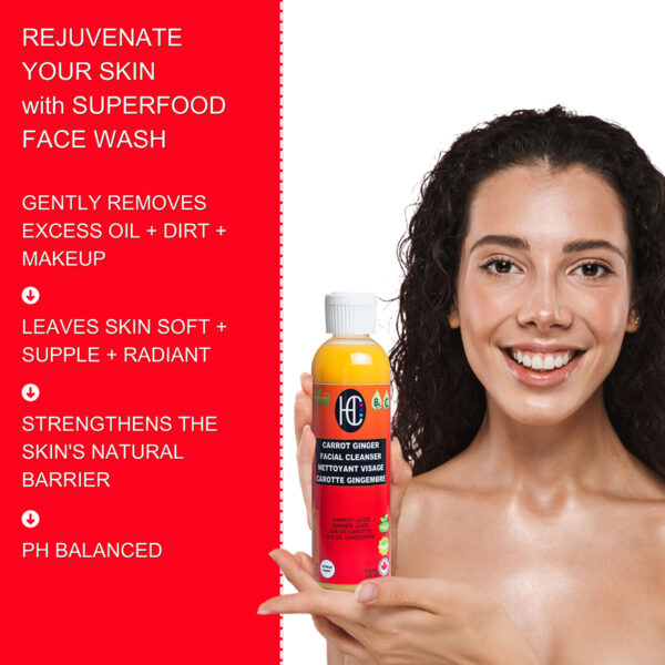 Carrot Ginger Facial Cleanser (118mL) - Image 4