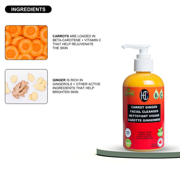 Carrot Ginger Facial Cleanser (237mL) - Image 6