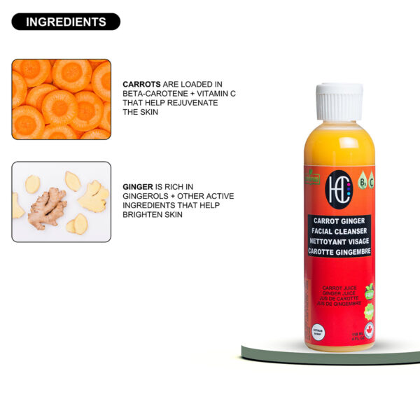 Carrot Ginger Facial Cleanser (118mL) - Image 6