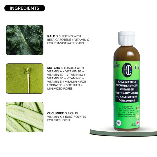 Kale Matcha Cucumber Facial Cleanser (118mL) - Image 6