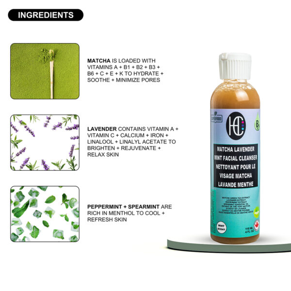 Matcha Lavender Mint Facial Cleanser (118mL) - Image 6