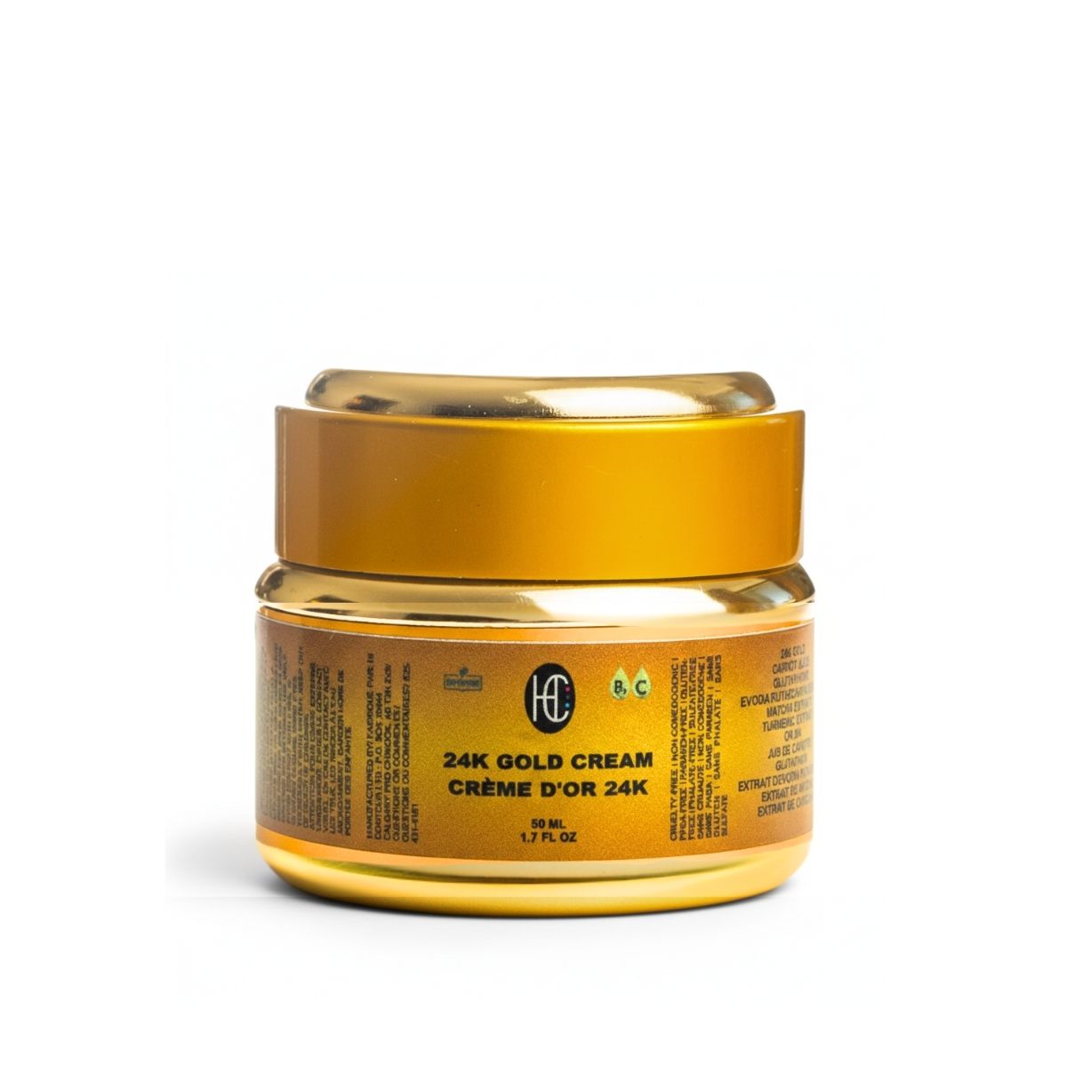 Untitled design (10) 24K Gold Glow Cream – Daily Radiance & Hydration Face Moisturizer with Fresh Carrot Juice, Hyaluronic Acid & Glutathione | Matcha & Turmeric Extracts | Vitamin B5 & C | 50mL / 1.7 fl oz - Image 1