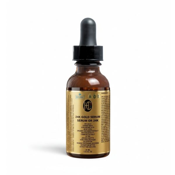 24K Gold Radiance Serum – Anti-Aging Daily Face Elixir | Fresh Carrot Juice, Hyaluronic Acid, Glutathione & Vitamins B5, C, E | Matcha & Turmeric | 30mL / 1.01 fl oz