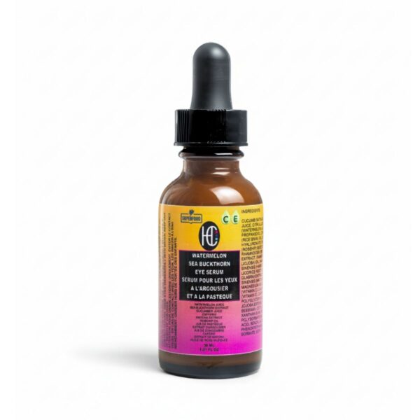 Watermelon & Sea Buckthorn Brightening Eye Serum – Reduces Dark Circles & Puffiness | Vitamin C + Caffeine Boost