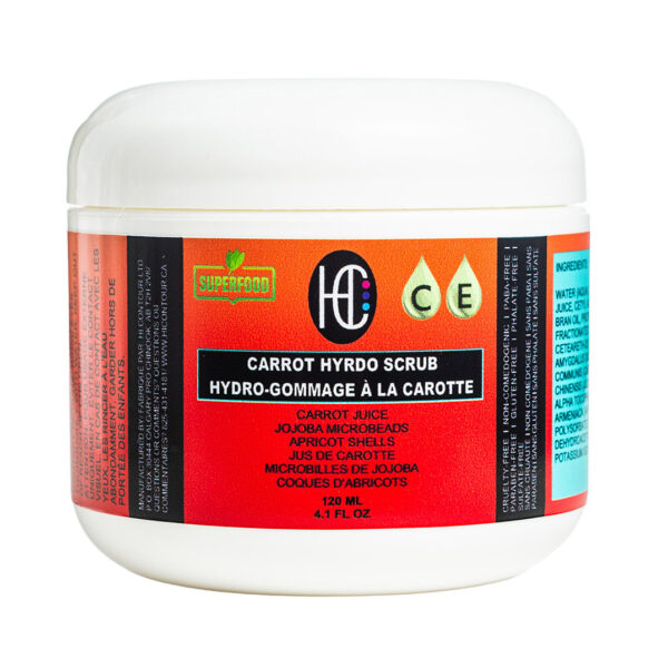 Carrot Hydro Scrub – Daily Face & Body Exfoliator | Fresh Carrot Juice + Jojoba Beads + Vitamin C & E | 120mL