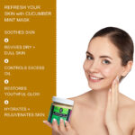 Mint Cucumber Face Mask – Weekly Soothing & Refreshing Treatment | Fresh Cucumber, Watermelon & Carrot Juice + Matcha, Turmeric & Peppermint | Hydrating with Vitamin E | 125mL - Image 4