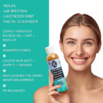 Matcha Lavender Mint Facial Cleanser – Daily Hydrating Face Wash | Matcha, Lavender & Fresh Mint | Avocado Oil & Vitamin B5 | 118mL / 4 fl oz - Image 4