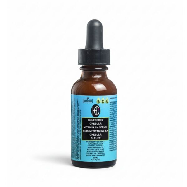 Blueberry Chebula Vitamin C+ Face Serum – Brightening, Anti-Aging & Hydrating | Hyaluronic Acid + Vitamin B5 & E | 30ML